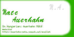 mate auerhahn business card